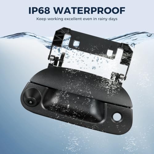 Image of Tailgate Handle Backup Camera Fit for Ford F150 F250 F350 F450 F550 Super Duty 1997-2007, Fit for Explorer Lobo 2001-2005 Tailgate Reversing Rear View Park Assist Camera RCA Plug 7L3Z-9943400AA