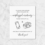 Unplugged Ceremony Sign, The Bride and Groom Kindly Request, Unplugged Wedding Sign, Wedding Sign, UNFRAMED 8x10 inch