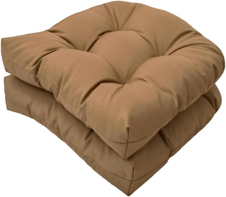 厚手のアウトドアチェアクッション、防水詰め物、パティオチェア、パティオソファクッション、ラタンチェア、畳U字型クッション、48x48