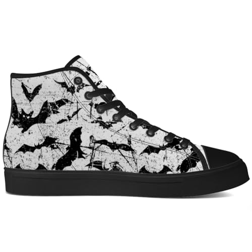 Bat Shoes High Top Canvas Sneakers Lace Up Casual Walking Shoes Gifts for Men Women2