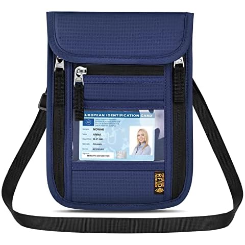 Faneam Brustbeutel Herren Damen Reisepass Tasche Wasserdicht Reisegeldbeutel Cover