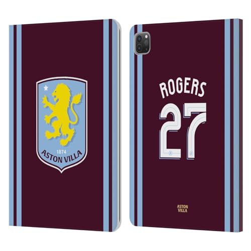 Licenza Ufficiale Aston Villa Football Club Morgan Rogers Kit Giocatore con Stemma Custodia Cover pelle a Portafoglio Compatibile con Apple iPad PRO 11 2022