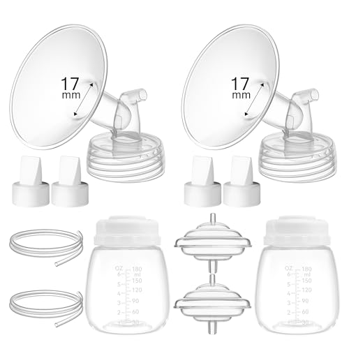 Image of TOVVILD 17mm Replacement Pump Parts for Spectra S1 S2 9 Plus Synergy Gold Includes Flange Duckbill Valve Tubing Backflow Protector Bottle,Compatible with Motif Luna Cimilre Ameda MYA Pump