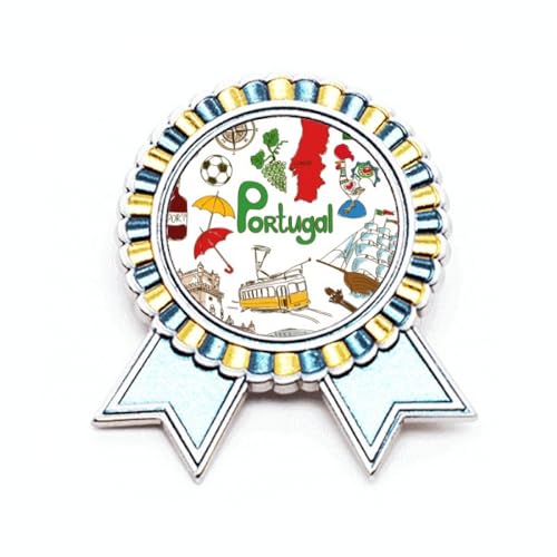 Broche drapeau Portugal métal motif paysage cadeau idéal pour amoureux du pays