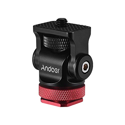 Andoer 180° Rotary Mini Ball Head Ballhead Hot Flash Shoe Mount Adapter 1/4