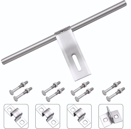 Image of Smart Shophar Stainless Steel Cube Aldrop 6 Inches Silver, Pack of 2 - Functional and Reliable Aldrop Set - Sleek Design, Quick and Simple Mounting, Secure Fastening