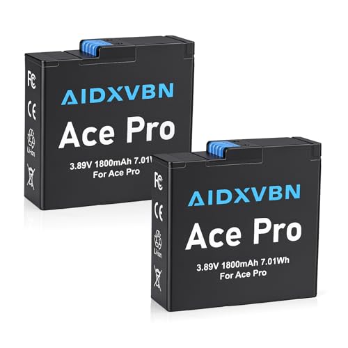 AIDXVBN 2-Pack Ace Pro 2 Upgraded Version Rechargeable Batteries Compatible with Insta 360 Ace Pro 2/Ace Pro/Ace Camera