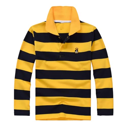 Boys' School Uniform Polo Shirt Classic Fit Long Sleeve Pique Polo Quick Dry Active Casual Tops Cute Summer Clothes