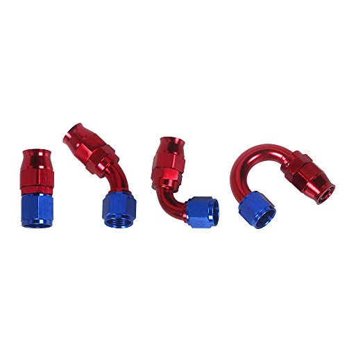 RuleaxAsi AN10 180 graus Stealth vermelho teflon encaixe acessórios para carro