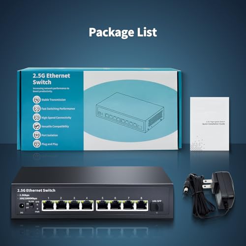 Commutateur Ethernet 8 ports 2,5 G pour télétravail et maison