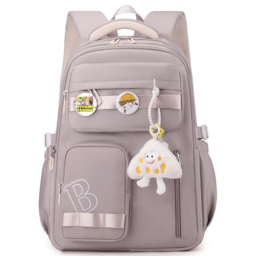 Sac à dos pour filles Amythe : cartable scolaire violet de 30L avec compartiments