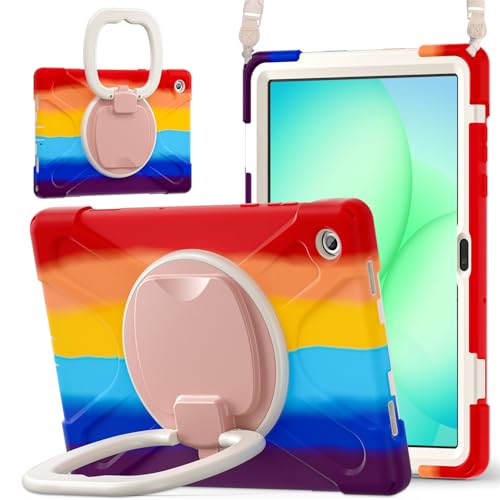 Coque Galaxy Tab A11+ Plus antichoc JZ avec poignée rotative pour usage intensif