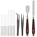 14 Sets 3D Printer Nozzle Cleaning & Removal Tools Kit, SourceTon 2 PCS Palette Knife, 10 PCS Needles (5X 0.4mm, 5X 0.3mm) and 2 PCS Tweezers Tools Kit