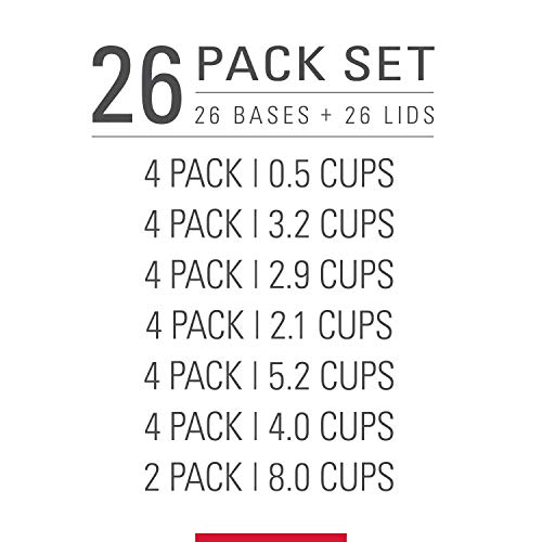 Rubbermaid Takealongs Food Storage Containers, 52 Pieces, Ruby Red #TOP2