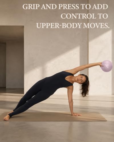 Image of Trideer 9 Inch Pilates Ball with Inflation Straw, Small Exercise Yoga Ball