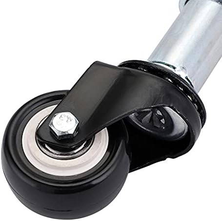 Skelang 2-Pack Spring Loaded Gate Castor, Retractable 6.5cm Swivel Gate Caster Wheel for Garden Wooden Gate, Yard Fence, Load Capacity 50Kg