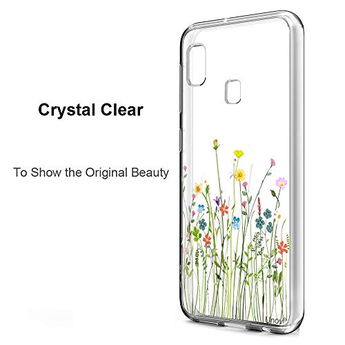 Unov Case Compatible With Galaxy A10E Galaxy A20E Case Clear With Design Soft Tpu Shock Absorption Slim Embossed Pattern Protective 5.8 Inch (Flower Bouquet) - 2