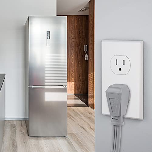 Clear Power 3Ft 14/3 Gray Air Conditioner/Major Appliance Indoor Extension Cord, Grounded Flat Plug, Perfect For Ac Units And Major Appliances, Dcic-0001-Dc #TOP2