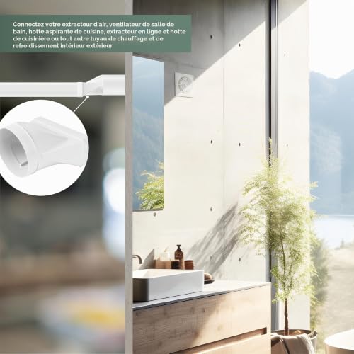 Vent Systems 220x90 mm sur le connecteur de tuyau rectangulaire Ø150 mm pour la connexion du tube rond. Système de ventilation, chauffage, refroidissement - Ne convient pas aux appareils AC. – vue 6
