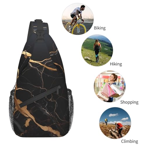 Bolso cruzado deportivo negro unisex miniatura 6