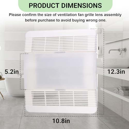 Tapa de ventilador de baño 85315000, rejilla y lente de reemplazo para extractores Br-oan-Nut-one modelos 663, 663N, 663FL, 663L, 663LN, 669L, 669LN, 669FN, 763RL, 763RLN, 770F, 769RL miniatura 2