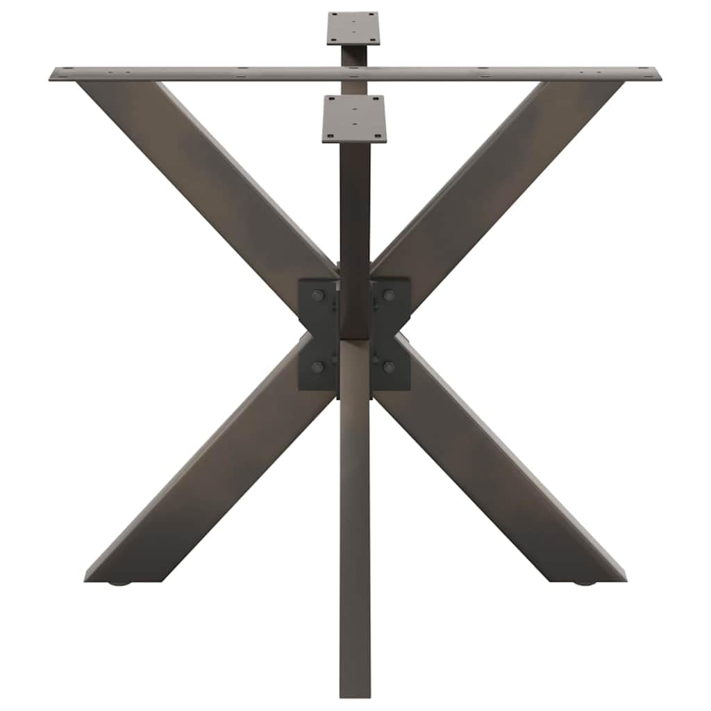 vidaXL Dining Table Leg Spider Shape Black 85x85x(72-73) cm Steel, Natural, 85 x 85 x (72-73) cm - Image 7