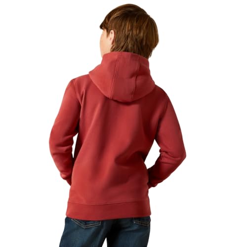 Ariat Boy's Liquid Stamp Flag Red Hoodie2
