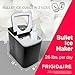 Frigidaire Countertop Portable, 26 lb per Day Bullet Ice Maker Machine (Black Stainless Steel)