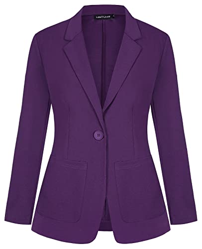 MINTLIMIT Blazers for Women Casual Long Sleeve Open Front Cardigan Button Work Office Blazers Jackets with Pockets