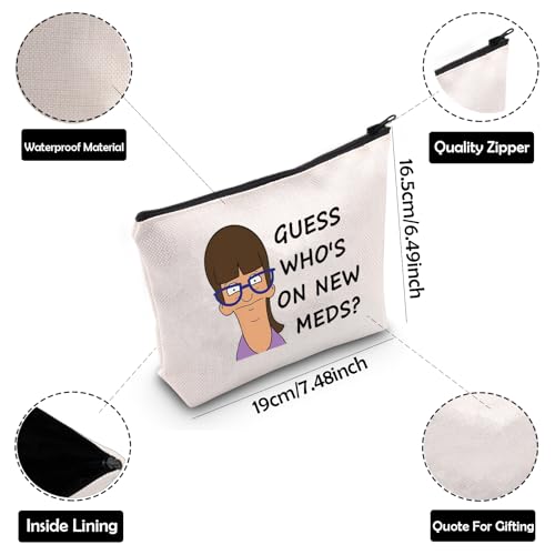 ZJXHPO Aunt Gayle Guess Cosmetic Bag Guess Who's On New Meds Makeup Bag With Zipper Gayle Toiletry Bag (Guess Meds)3
