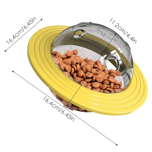 Welpenspielzeug Hundefutterspender, Hundefutterspender, Tierfutterspielzeug, Futterspielzeug, Puzzlespielzeug, Futterspender, Spielzeug, Hundepuzzle, Futterspender, (Yellow, 11.2x16.4x16.4cm)