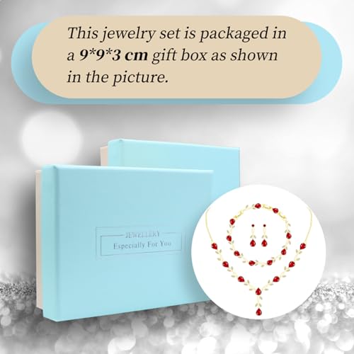 Image of GZWHD Wedding Jewelry Sets for Bride Bridesmaid Women Cubic Zirconia Necklace Earrings Bracelet Set Gift for Mother Friend Wife Daughter Sister Party Prom Jewelry