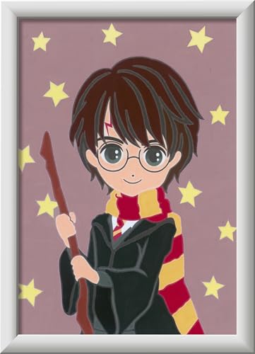 Ravensburger CreArt 29296 - Harry - Malen nach Zahlen Harry Potter für Kinder ab 7 Jahre Malset mit Rahmen Pinsel und Acrylfarben Geschenk für Mädchen und Jungen