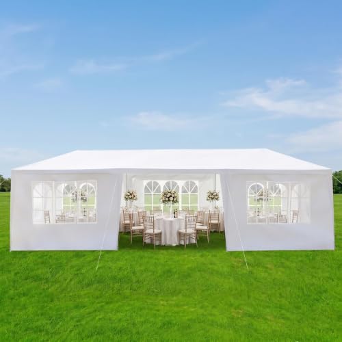Trygoal 10x30 Canopy Tent Outdoor Party Tent with Sidewalls, White by Trygoal - Used condition - Image 7