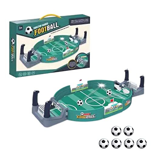 USMEI Interaktives Tischfußballspiel, Mini Tischkicker mit 6 Fußbälle, Desktop Spielzeug Tisch Fußball Kit Fußballspielzeug Slingshot Tischspiele Fußbal für 3+ Kinder und Erwachsene Cover