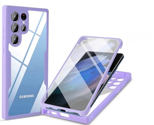 �X�}�z�P�[�X For Galaxy S24 Plus �p ���ʋ����K���X �S�ʕی� �N���A �M�����N�V�[S24 Plus �g�уJ�o�[ �����x�^�b�` PC�f��+TPU�o���p�[ ��d�\�� �T���X��S24 Plus �J�o�[ ���� ���ϖh�~PC�w�� �w��h�~ ����