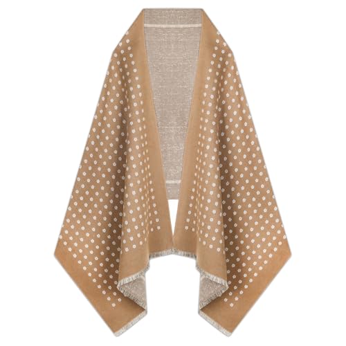 EXTREE Scarfs for Women Pashmina Silky Shawl Wrap for Evening Dressing Blanket Open Front Poncho Cape