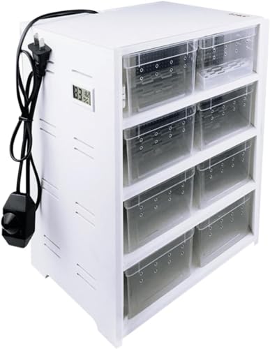 Gabinete de alimentación para reptiles con almohadilla térmica y termostato - Hábitat transparente para insectos pequeños, arañas, tortugas y lagartos, tanque de cría y estación de alimentación