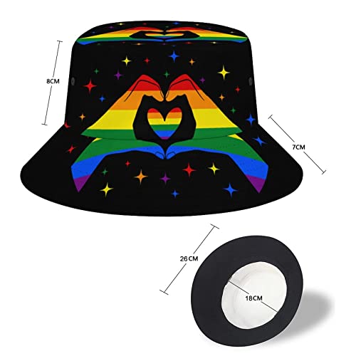 Aniruddha Lgbtq Pride Heart Hand Bucket Hat For Women Men Summer Sun Hat Bucket Hat, Summer Travel Beach #TOP2