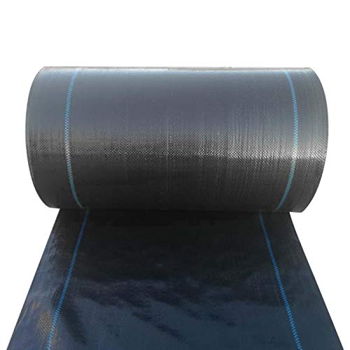 Lawn Weed Barrier Control Fabric Ground Cover Durable & Heavy-Duty Weed Block Gardening Mat for Flower Bed, Mulch, Pavers, Edging, Garden Stakes