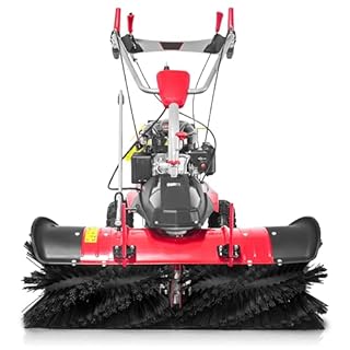 Modell 2026 - PowerPac Typ MK100 - Kehrmaschine Motorbesen Schneeschieber ELEKTROSTART 6,5PS inkl. Schneeketten