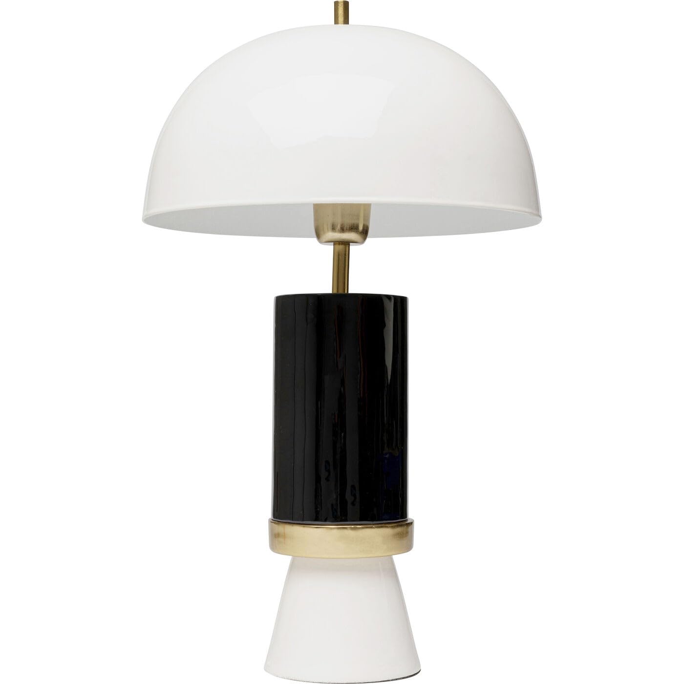 Kare Design Tischlampe Josy Weiß/Schwarz, 51cm, Geometrisch, Edelstahl, Metall, Moderne tischleuchte, Wohnzimmer, Schlafzimmer, keine Leuchtmittel inklusive