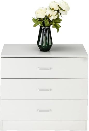 WOW PIONEER Mesita de noche de 3 cajones, armario de almacenamiento, cómoda de noche, diseño elegante, decoración del hogar, unidad de