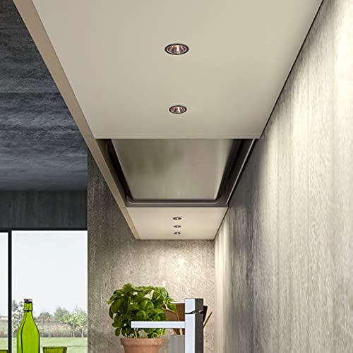 Image of Harold Electricals 7 Watt Deep Series Concealed COB Light | Recesed LED Ceiling Light for Indoor & Outdoor Lighting - Warm White Light(Chrome Reflector Reflector) Black Body