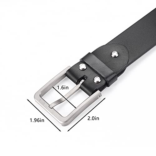 TACRAY Full Grain Leather Belt for man，Nickel Free Titanium Buckle Belt for Man，Prevent Allergy and Ultra-durable3