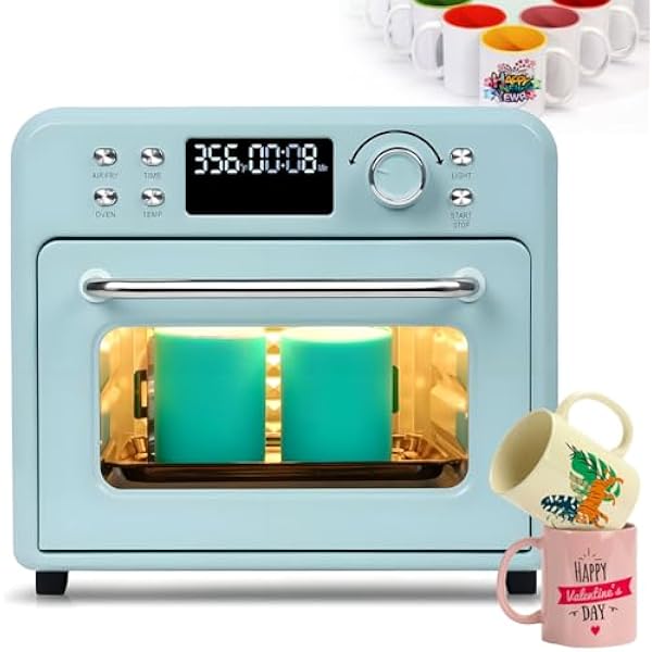 Piekarnik sublimacyjny o mocy 1400W z wyświetlaczem cyfrowym cyrkulacją powietrza 360 lekkim piecem konwekcyjnym o pojemności 16 l 30 l z rękawicami ochronnymi.Przenośny piec konwekcyjny. 16L