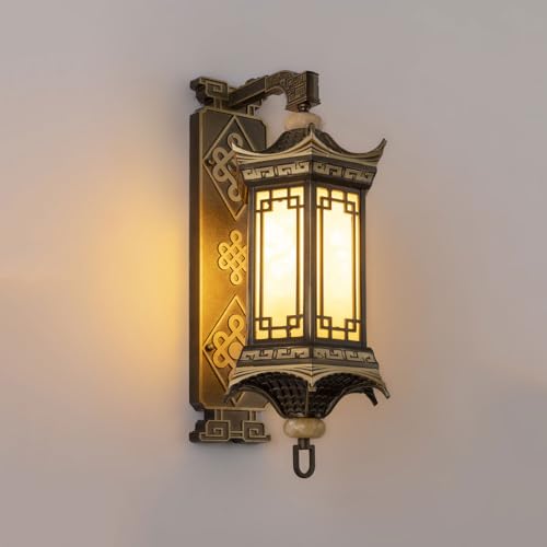 Applique extérieure lucite et alu brossé doré chic pour villa - 2