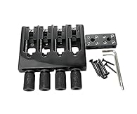 4 string guitar bridge and string lock for headless guitar. Replacement/upgrade bridges for headless 4-stringed guitar. Easy to install and easy to access. Tightly locking the strings. Bridge size(L x W): Approx. 87 x 86mm( 3.43 x 3.39 inch), the str...