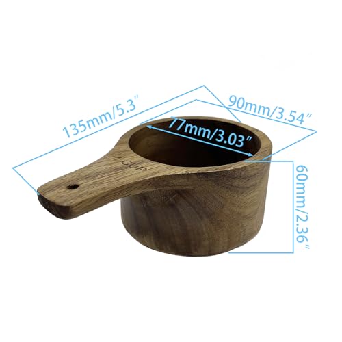Copa medidora de madera acacia 1 taza miniatura 4