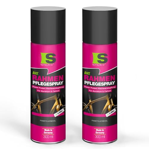 Spraytive 2× 300ml – Rahmen-Pflegespray mit Power Protect Wachsversiegelung – schmutz- & feuchtigkeitsabweisend – für Fahrrad, E-Bike, MTB & Rennrad – Aluminium & Carbon – Lackschutz – Made in Germany